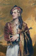 Thomas Phillips Lord Byron in Albanian dress Sweden oil painting artist